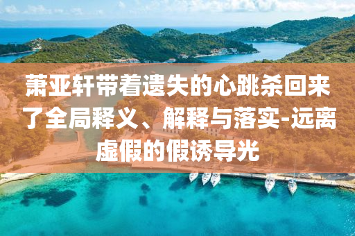 蕭亞軒帶著遺失的心跳殺回來(lái)了全局釋義、解釋與落實(shí)-遠(yuǎn)離虛假的假誘導(dǎo)光