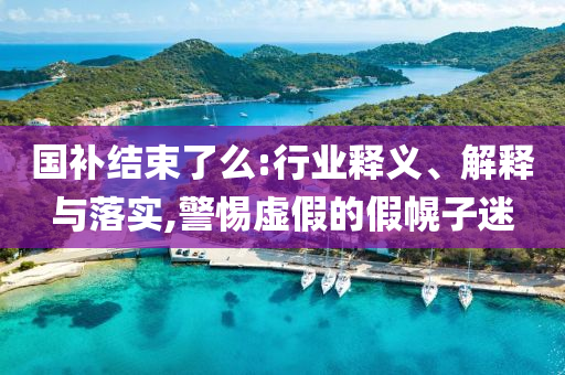 國(guó)補(bǔ)結(jié)束了么:行業(yè)釋義、解釋與落實(shí),警惕虛假的假幌子迷