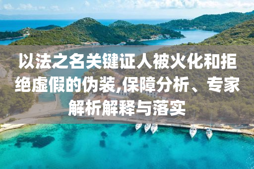 以法之名關(guān)鍵證人被火化和拒絕虛假的偽裝,保障分析、專家解析解釋與落實(shí)