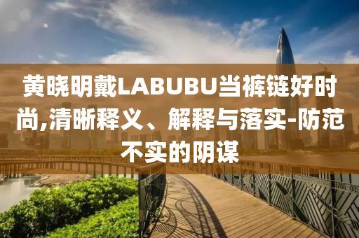 黃曉明戴LABUBU當褲鏈好時尚,清晰釋義、解釋與落實-防范不實的陰謀