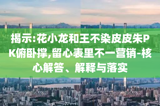 揭示:花小龍和王不染皮皮朱PK俯臥撐,留心表里不一營(yíng)銷-核心解答、解釋與落實(shí)