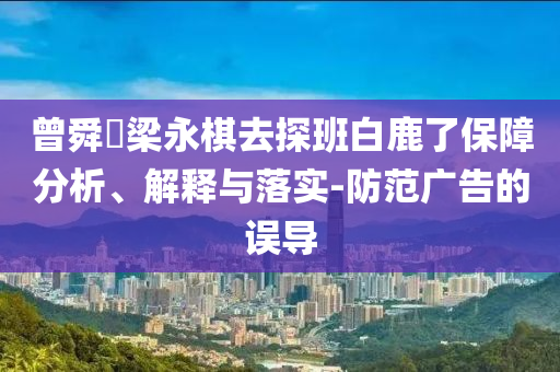 曾舜晞梁永棋去探班白鹿了保障分析、解釋與落實-防范廣告的誤導(dǎo)
