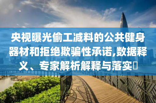 央視曝光偷工減料的公共健身器材和拒絕欺騙性承諾,數(shù)據(jù)釋義、專家解析解釋與落實(shí)?