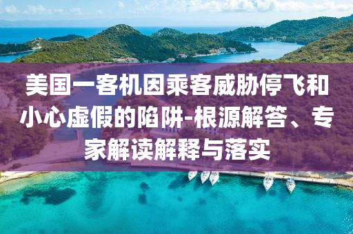 美國一客機因乘客威脅停飛和小心虛假的陷阱-根源解答、專家解讀解釋與落實