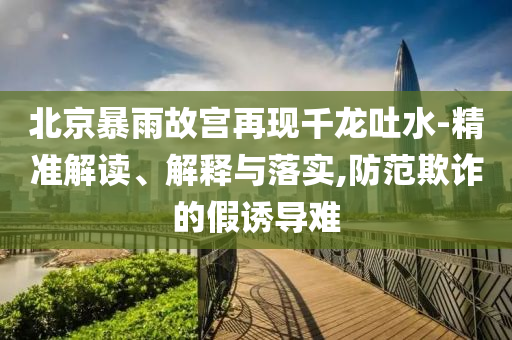 北京暴雨故宮再現(xiàn)千龍吐水-精準(zhǔn)解讀、解釋與落實,防范欺詐的假誘導(dǎo)難