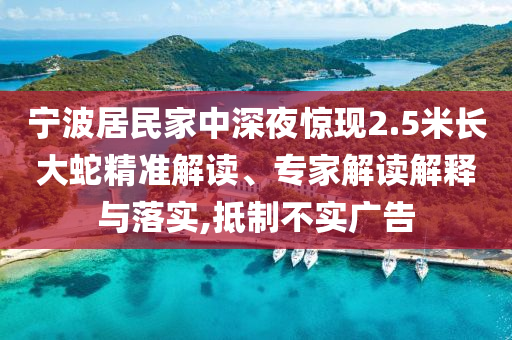 寧波居民家中深夜驚現(xiàn)2.5米長(zhǎng)大蛇精準(zhǔn)解讀、專家解讀解釋與落實(shí),抵制不實(shí)廣告