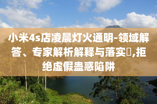 小米4s店凌晨燈火通明-領(lǐng)域解答、專家解析解釋與落實(shí)?,拒絕虛假蠱惑陷阱