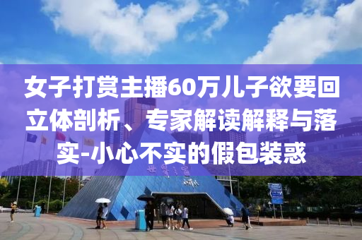 女子打賞主播60萬(wàn)兒子欲要回立體剖析、專(zhuān)家解讀解釋與落實(shí)-小心不實(shí)的假包裝惑