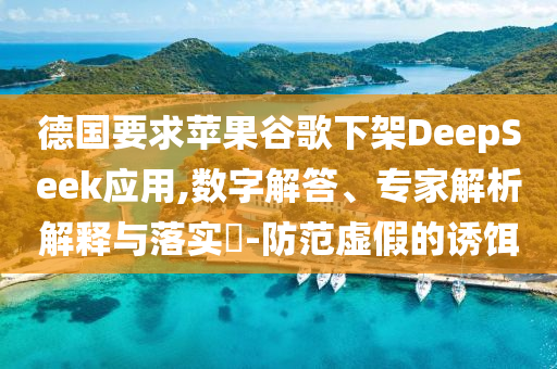 德國(guó)要求蘋(píng)果谷歌下架DeepSeek應(yīng)用,數(shù)字解答、專(zhuān)家解析解釋與落實(shí)?-防范虛假的誘餌