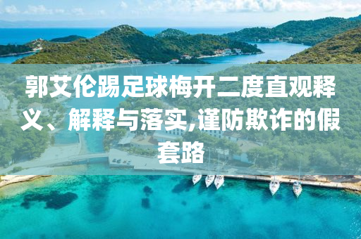 郭艾倫踢足球梅開二度直觀釋義、解釋與落實(shí),謹(jǐn)防欺詐的假套路
