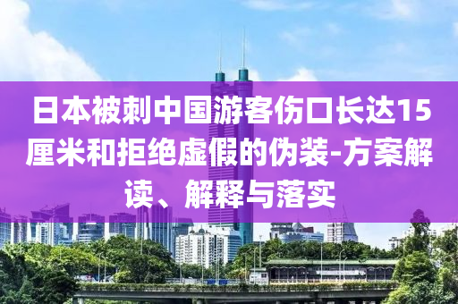 日本被刺中國游客傷口長達15厘米和拒絕虛假的偽裝-方案解讀、解釋與落實
