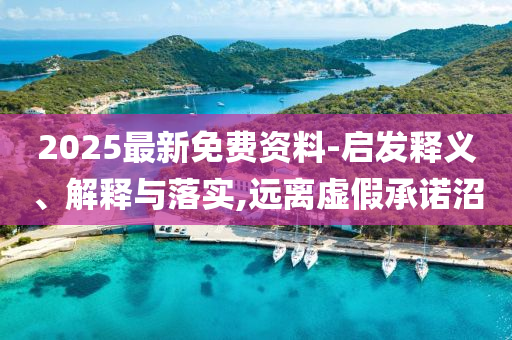 2025最新免費資料-啟發(fā)釋義、解釋與落實,遠離虛假承諾沼