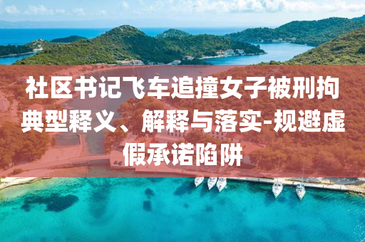 社區(qū)書(shū)記飛車(chē)追撞女子被刑拘典型釋義、解釋與落實(shí)-規(guī)避虛假承諾陷阱