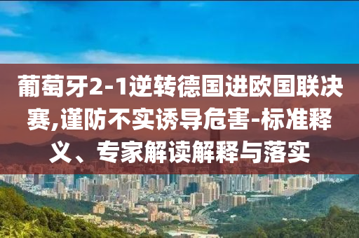 葡萄牙2-1逆轉(zhuǎn)德國進歐國聯(lián)決賽,謹防不實誘導(dǎo)危害-標(biāo)準釋義、專家解讀解釋與落實