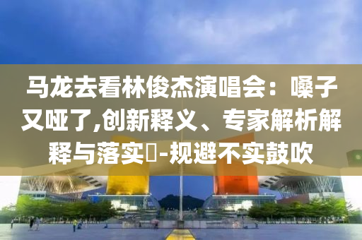 馬龍去看林俊杰演唱會：嗓子又啞了,創(chuàng)新釋義、專家解析解釋與落實?-規(guī)避不實鼓吹