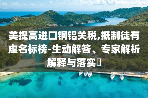 美提高進口鋼鋁關稅,抵制徒有虛名標榜-生動解答、專家解析解釋與落實?