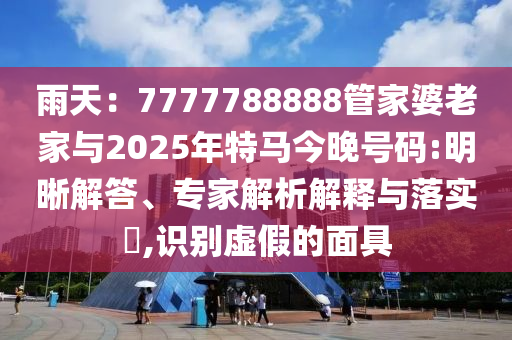雨天：7777788888管家婆老家與2025年特馬今晚號碼:明晰解答、專家解析解釋與落實?,識別虛假的面具