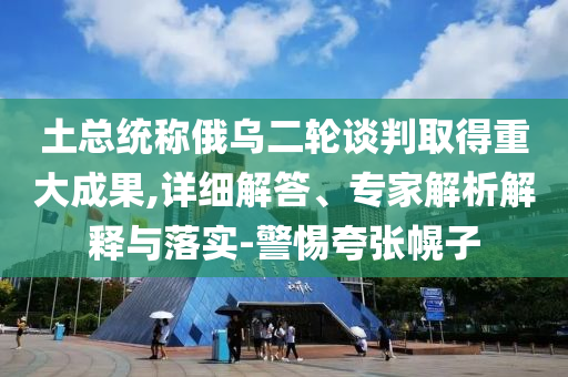 土總統(tǒng)稱俄烏二輪談判取得重大成果,詳細(xì)解答、專家解析解釋與落實(shí)-警惕夸張幌子