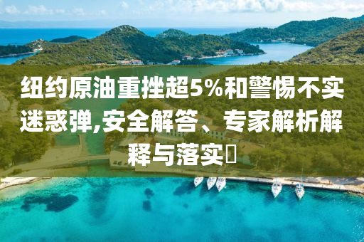 紐約原油重挫超5%和警惕不實(shí)迷惑彈,安全解答、專家解析解釋與落實(shí)?
