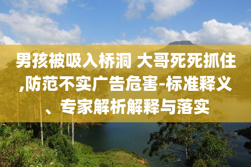 男孩被吸入橋洞 大哥死死抓住,防范不實廣告危害-標(biāo)準(zhǔn)釋義、專家解析解釋與落實