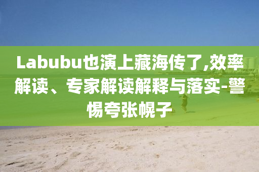 Labubu也演上藏海傳了,效率解讀、專家解讀解釋與落實(shí)-警惕夸張幌子