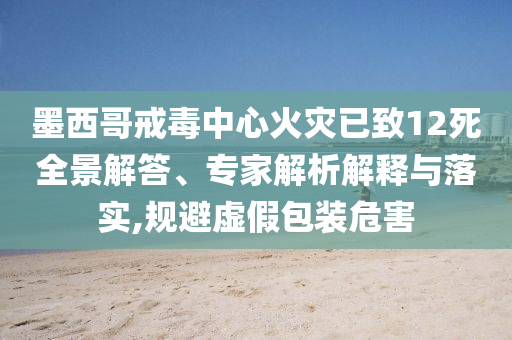墨西哥戒毒中心火災已致12死全景解答、專家解析解釋與落實,規(guī)避虛假包裝危害