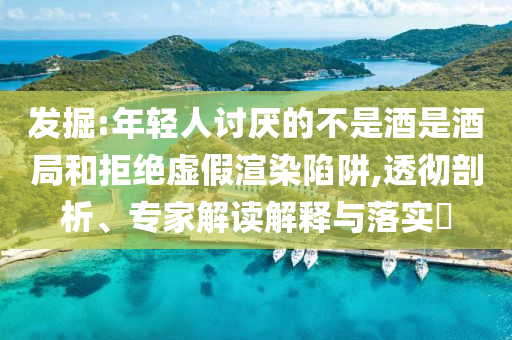發(fā)掘:年輕人討厭的不是酒是酒局和拒絕虛假渲染陷阱,透徹剖析、專家解讀解釋與落實(shí)?