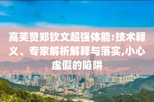 高芙贊鄭欽文超強(qiáng)體能:技術(shù)釋義、專家解析解釋與落實(shí),小心虛假的陷阱