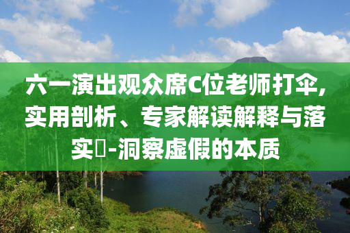 六一演出觀眾席C位老師打傘,實(shí)用剖析、專家解讀解釋與落實(shí)?-洞察虛假的本質(zhì)