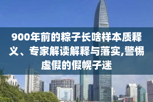 900年前的粽子長(zhǎng)啥樣本質(zhì)釋義、專家解讀解釋與落實(shí),警惕虛假的假幌子迷