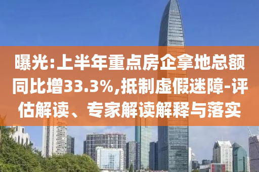 曝光:上半年重點(diǎn)房企拿地總額同比增33.3%,抵制虛假迷障-評估解讀、專家解讀解釋與落實(shí)