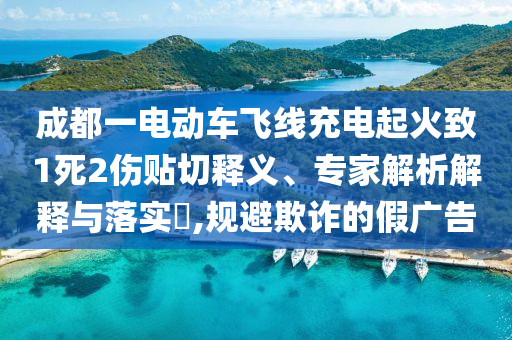 成都一電動車飛線充電起火致1死2傷貼切釋義、專家解析解釋與落實?,規(guī)避欺詐的假廣告