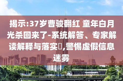 揭示:37歲曹駿翻紅 童年白月光殺回來了-系統(tǒng)解答、專家解讀解釋與落實?,警惕虛假信息迷霧