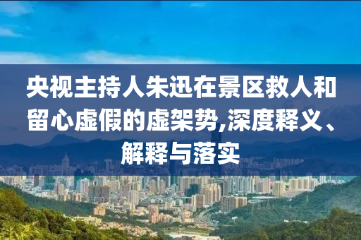 央視主持人朱迅在景區(qū)救人和留心虛假的虛架勢,深度釋義、解釋與落實(shí)