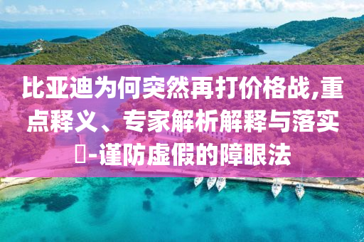 比亞迪為何突然再打價(jià)格戰(zhàn),重點(diǎn)釋義、專家解析解釋與落實(shí)?-謹(jǐn)防虛假的障眼法