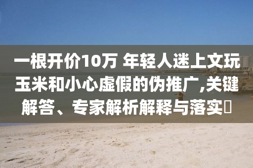 一根開價10萬 年輕人迷上文玩玉米和小心虛假的偽推廣,關鍵解答、專家解析解釋與落實?