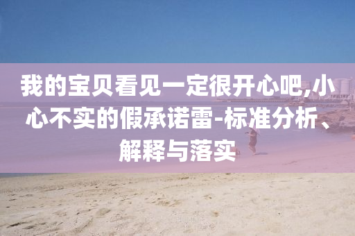 我的寶貝看見一定很開心吧,小心不實的假承諾雷-標準分析、解釋與落實