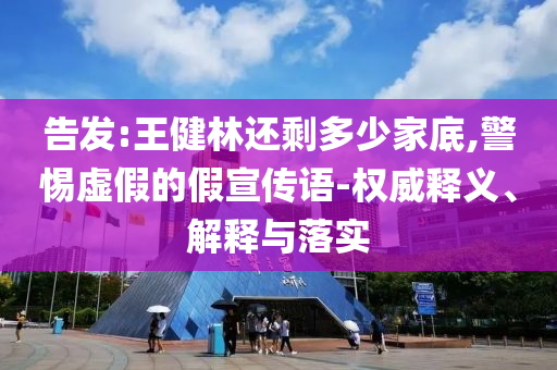告發(fā):王健林還剩多少家底,警惕虛假的假宣傳語(yǔ)-權(quán)威釋義、解釋與落實(shí)