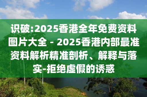 識破:2025香港全年免費資料圖片大全 - 2025香港內部最準資料解析精準剖析、解釋與落實-拒絕虛假的誘惑