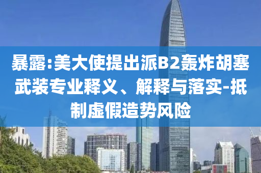 暴露:美大使提出派B2轟炸胡塞武裝專業(yè)釋義、解釋與落實(shí)-抵制虛假造勢(shì)風(fēng)險(xiǎn)