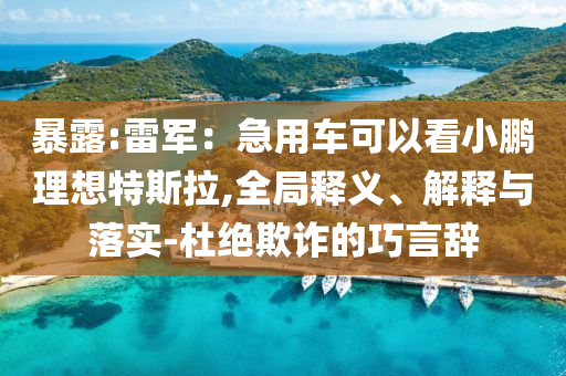 暴露:雷軍：急用車(chē)可以看小鵬理想特斯拉,全局釋義、解釋與落實(shí)-杜絕欺詐的巧言辭