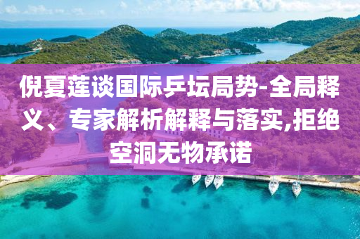 倪夏蓮談國際乒壇局勢-全局釋義、專家解析解釋與落實(shí),拒絕空洞無物承諾