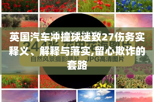 英國汽車沖撞球迷致27傷務實釋義、解釋與落實,留心欺詐的套路