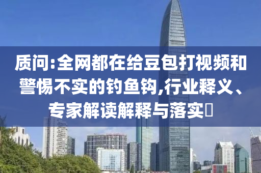 質(zhì)問:全網(wǎng)都在給豆包打視頻和警惕不實的釣魚鉤,行業(yè)釋義、專家解讀解釋與落實?