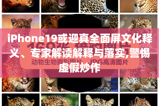 iPhone19或迎真全面屏文化釋義、專家解讀解釋與落實(shí),警惕虛假炒作