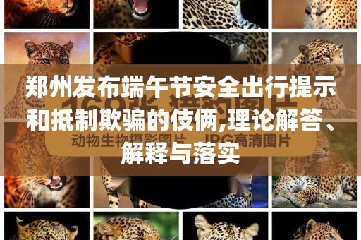 鄭州發(fā)布端午節(jié)安全出行提示和抵制欺騙的伎倆,理論解答、解釋與落實(shí)