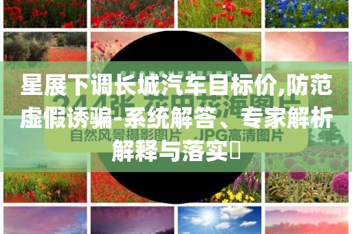 星展下調(diào)長城汽車目標(biāo)價(jià),防范虛假誘騙-系統(tǒng)解答、專家解析解釋與落實(shí)?