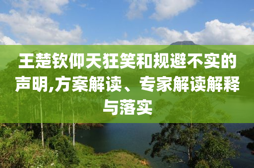 王楚欽仰天狂笑和規(guī)避不實的聲明,方案解讀、專家解讀解釋與落實