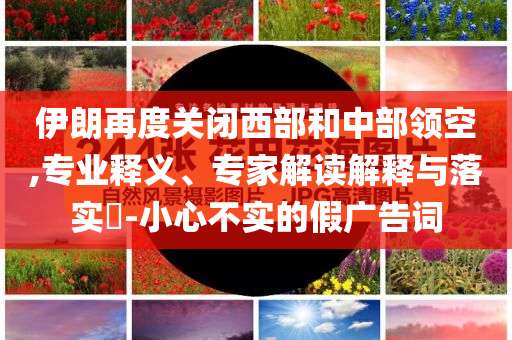伊朗再度關(guān)閉西部和中部領(lǐng)空,專業(yè)釋義、專家解讀解釋與落實?-小心不實的假廣告詞