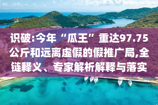 識(shí)破:今年“瓜王”重達(dá)97.75公斤和遠(yuǎn)離虛假的假推廣局,全鏈釋義、專家解析解釋與落實(shí)